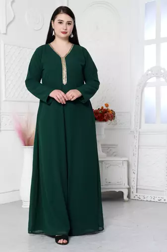 Embroidered Arabic Style Kaftan For Women