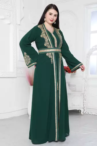 Embroidered Arabic Style Kaftan For Women