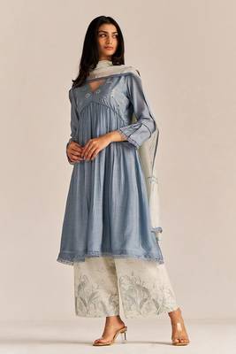 Stone grey kurta set 5