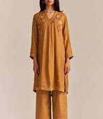 Cinnamon embroidered co-ord set