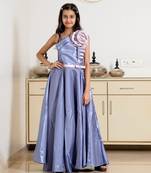 Purple One Shoulder Party Gown