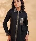 Black embroidered cotton tracy jade co ord sets