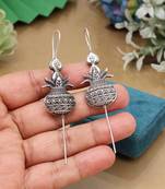 Oxidised silver color kaanphool design ear cuff party fashion earrings