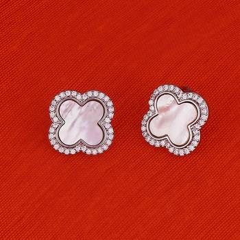 Western style leaf design silver plated stud earring for women and girls 1