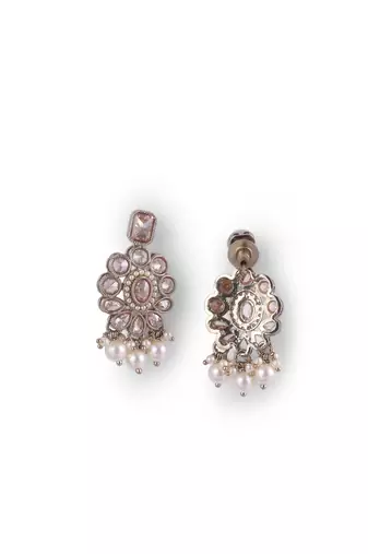 Admirable oval shape and flower desing silver antique gold plated for women and girls