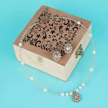 Excellent round shape pearl crystal silver plated matinee for women and girls 1
