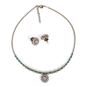 Desirable green and golden boll gold plated matinee  for women and girls 2