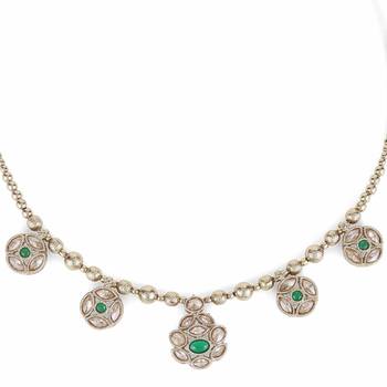 Elegant golden boll flower design gold plated matinee for women and girls 3