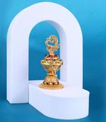 Traditional peacock design gold plated brass sindoor dani/dibbi for women