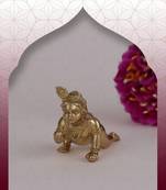 lord krishna gold plated idol/murti home and office decorative gifting