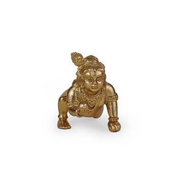 lord krishna gold plated idol/murti home and office decorative gifting 2