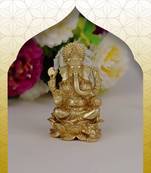 lord ganesha gold plated idol/murti home and office decorative gifting