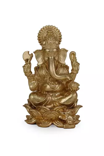 lord ganesha gold plated idol/murti home and office decorative gifting