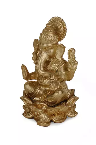 lord ganesha gold plated idol/murti home and office decorative gifting