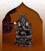 lord ganesha silver gold plated idol/murti home and office decorative gifting