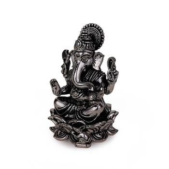 lord ganesha silver gold plated idol/murti home and office decorative gifting 3
