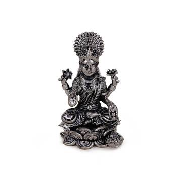 devi laxmi silver gold plated idol/murti home and office decorative gifting 2