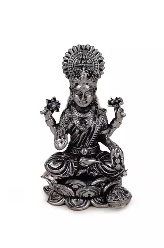devi laxmi silver gold plated idol/murti home and office decorative gifting