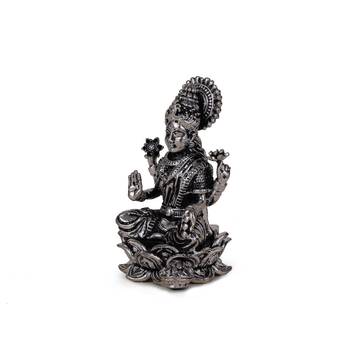 devi laxmi silver gold plated idol/murti home and office decorative gifting 3