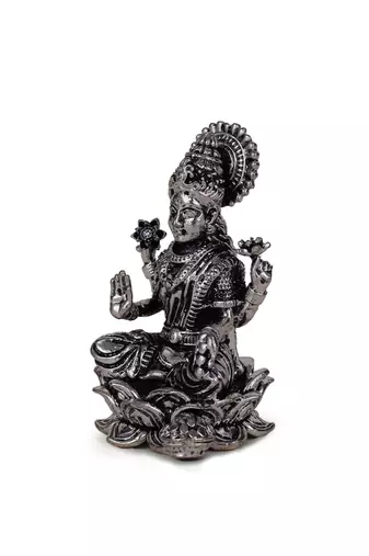 devi laxmi silver gold plated idol/murti home and office decorative gifting