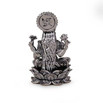 devi laxmi silver gold plated idol/murti home and office decorative gifting 4