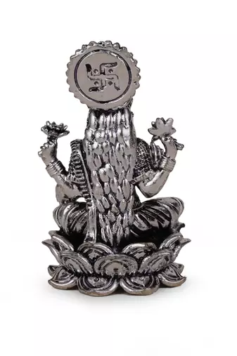 devi laxmi silver gold plated idol/murti home and office decorative gifting