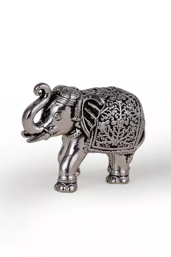 elephant silver gold plated idol/murti home and office decorative gifting