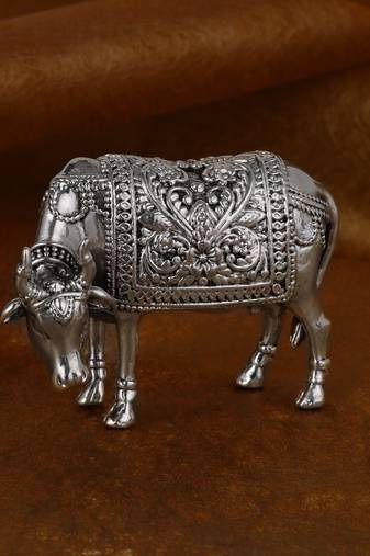 elephant silver gold plated idol/murti home and office decorative gifting