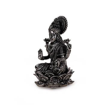 devi laxmi silver gold plated idol/murti home and office decorative gifting 3