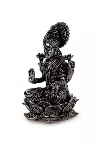 devi laxmi silver gold plated idol/murti home and office decorative gifting