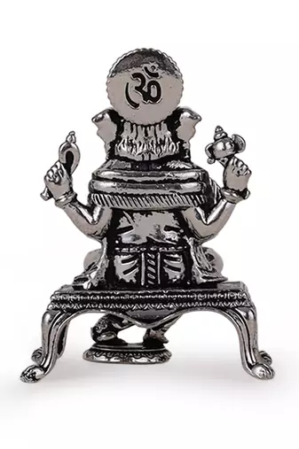 lord ganesha silver gold plated idol/murti home and office decorative gifting