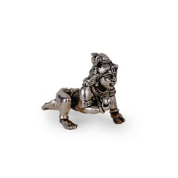 lord krishna silver gold plated idol/murti home and office decorative gifting 2