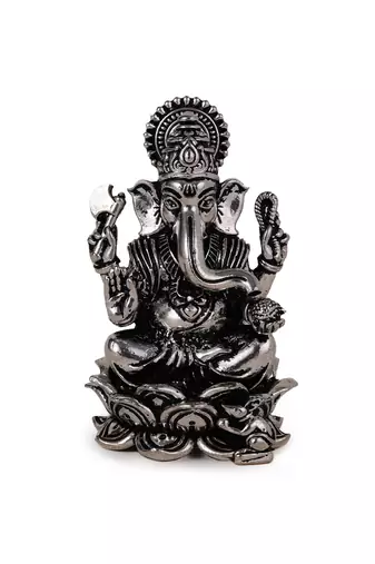 lord ganesha silver gold plated idol/murti home and office decorative gifting