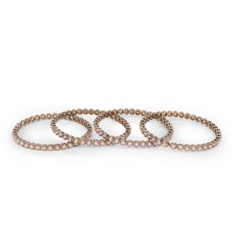antique gold plated brown stone bangle set 4