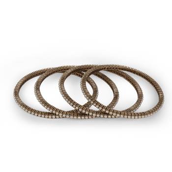 Classy pearl antique gold plated set of 4 bangles for women and girls 4