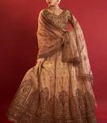 Ivory Ready To Wear Cutdana Beads Handwork Lehenga Choli