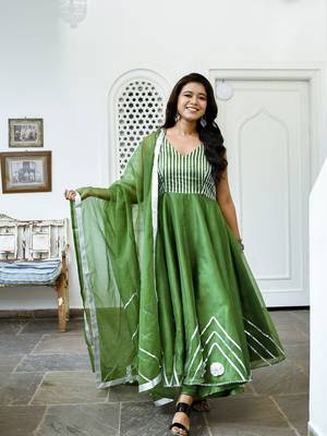 Najneen gotta patti organza anarkali suit set 1