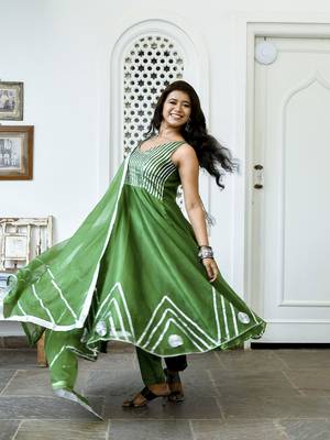 Najneen gotta patti organza anarkali suit set 2