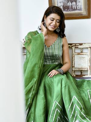 Najneen gotta patti organza anarkali suit set 4