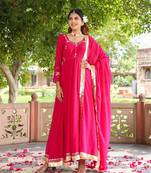 Rani-pink-zardozi-work-georgette-anarkali-suit-set