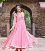 Pink-zardozi-work-georgette-anarkali-suit-set