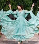 Blue-zardosi-work-chiffon-anarkali-suit-set