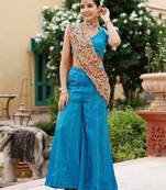 Blue-cotton-silk-co-ord-set
