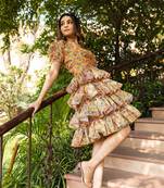 Bella-yellow-printed-frill-dress