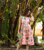 Ruhi-pink-satin-floral-dress