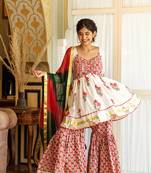 Rukhsar-handblock-gota-work-sharara-set