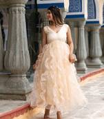 Hot-summer-organza-ruffle-dress