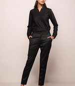 Black tuxedo women shirt