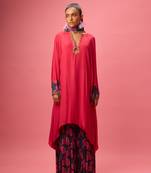 Pink georgette plain sharara