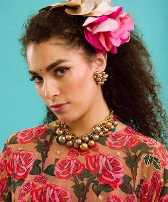 Pink georgette floral printed sharara 4